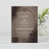 Gotische Elegantie Bruiloft  Save The Date (Staand voorkant)
