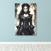 Gotische elegantie canvas afdruk (Insitu (Houten vloer))