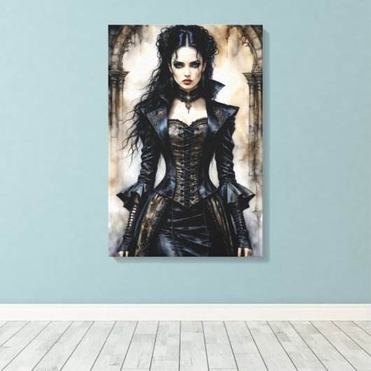 Gotische elegantie canvas afdruk (Insitu (Houten vloer))