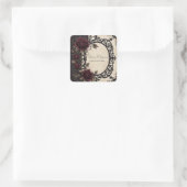 Gotische elegantie: een vierkante sticker (Tas)