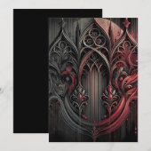 Gotische elegantie Flat Holiday Kaart (Voorkant / Achterkant)