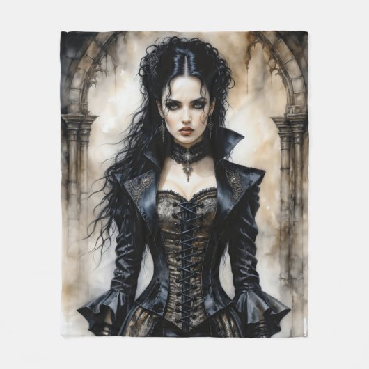 Gotische elegantie fleece deken (Voorkant)