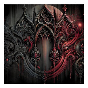 Gotische elegantie Glanzend Poster