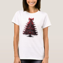Gotische elegantie kerstboom t-shirt