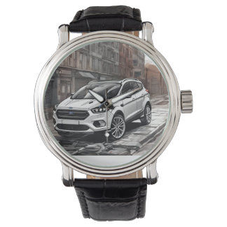 Gotische elegantie: Kuga ST Fusion vierkante wandk Horloge