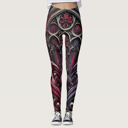 Gotische elegantie Leggings van volledige lengte (Voorkant)
