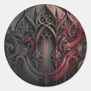 Gotische Elegantie Ronde Sticker