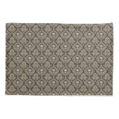 Gotische Elegantie Schedel Damast Kussensloop (Achterkant)