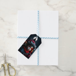 Gotische elfenmagie onder de volle maan. cadeaulabel