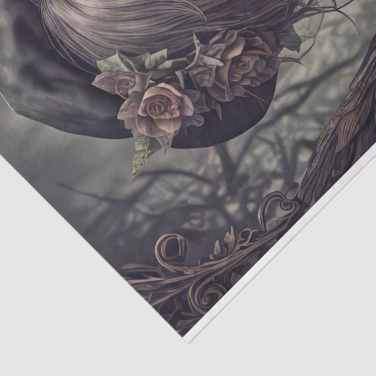 Gotische Engel: Andymik - Decoupage - Tissuepapier (Detail)