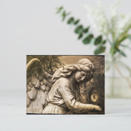 Gotische engel briefkaart (Staand voorkant)