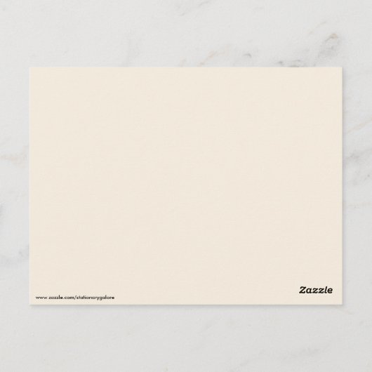 Gotische engel briefkaart (Achterkant)