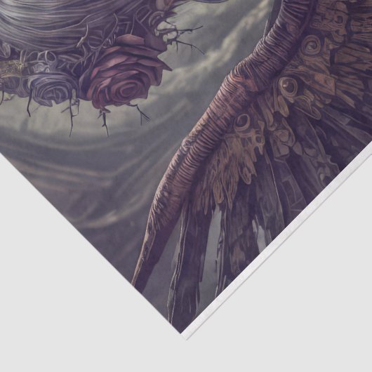 Gotische Engel: Chantal - Decoupage - Tissuepapier (Detail)