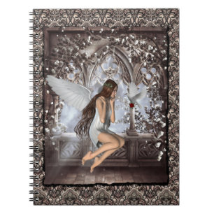 Gotische Engel en Haar Duif Notitieboek