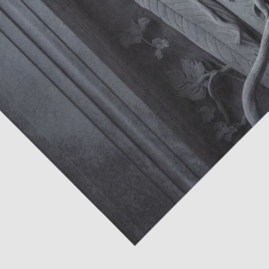 Gotische Engel en Wijnstokken Beeldhouwwerk Decoup Tissuepapier (Detail)