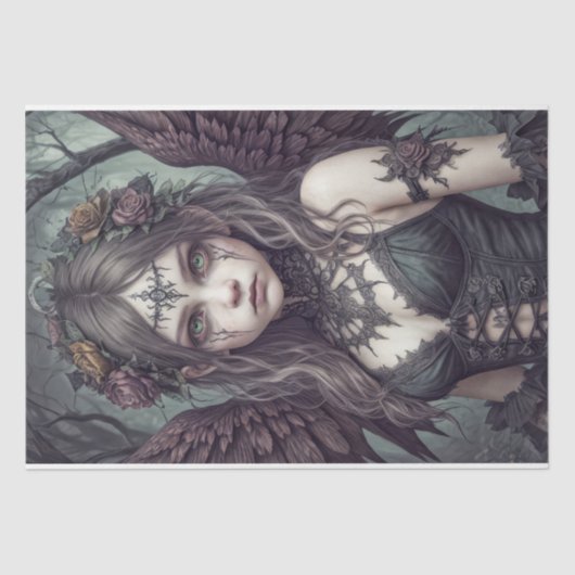 Gotische Engel: Lily - Decoupage - Tissuepapier (Voorkant)