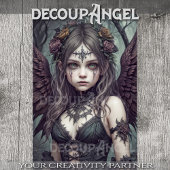 Gotische Engel: Lily - Decoupage - Tissuepapier