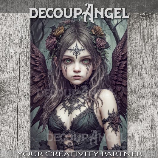Gotische Engel: Lily - Decoupage - Tissuepapier