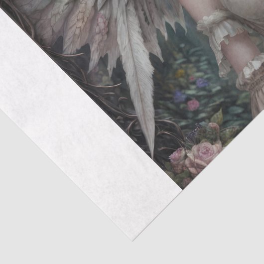 Gotische Engel: Lise - Decoupage - Tissuepapier (Detail)