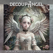 Gotische Engel: Lise - Decoupage - Tissuepapier