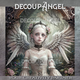 Gotische Engel: Lise - Decoupage - Tissuepapier