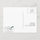 Gotische engel op Red Velvet Wedding RSVP Briefkaa Uitnodiging Briefkaart (Achterkant)