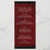 Gotische Engel op Rood Fluwelen Bruiloft Menu (Voorkant)