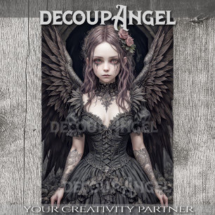 Gotische Engel: Sophia - Decoupage - Tissuepapier