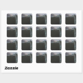 Gotische Engel Tombstone in begraafplaats Hallowee Vierkante Sticker (Vel)