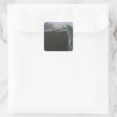 Gotische Engel Tombstone in begraafplaats Hallowee Vierkante Sticker (Tas)