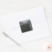Gotische Engel Tombstone in begraafplaats Hallowee Vierkante Sticker (Envelop)