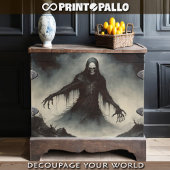 Gotische Engel van de Dood oogsten zielen Tissuepapier