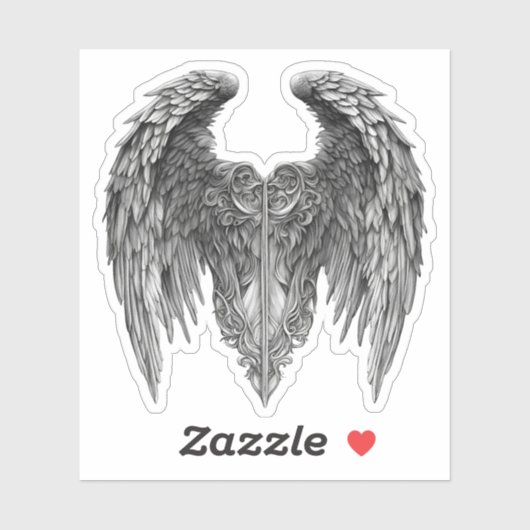 Gotische engel vleugels waterdicht sticker (Vel)