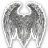 Gotische engel vleugels waterdicht sticker (Voorkant)