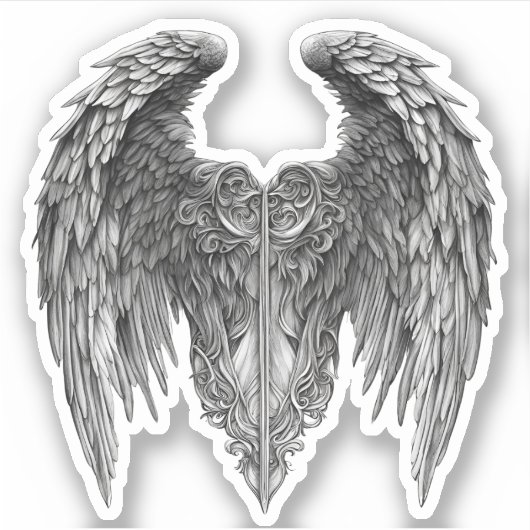 Gotische engel vleugels waterdicht sticker (Voorkant)