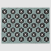 Gotische Eucalyptus Groene Bloemenschedel Hallowee Tissuepapier (Voorkant)