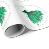 Gotische Fairy Blauwgroen jurk | Deep Midnight Gre Cadeaupapier (Rol Hoek)