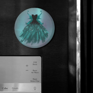 Gotische Fairy Blauwgroen jurk   Deep Midnight Gre Magneet