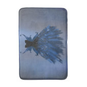 Gotische Fairy Navy Gown | Deep Cobalt Blue Sheen Badmat (Voorkant Verticaal)