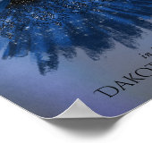 Gotische Fairy Navy Gown | Deep Cobalt Blue Sheen Poster (Hoek)