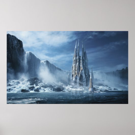 Gotische fantasie of expiatoire tempel poster (Voorkant)