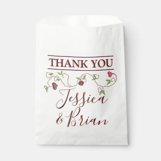 Gotische Favoris zak Bedankzakje (Voorkant)