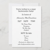 Gotische fee gepersonaliseerde vrijgezellenfeest kaart (Achterkant)