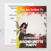 Gotische fee gepersonaliseerde vrijgezellenfeest kaart (Voorkant / Achterkant)