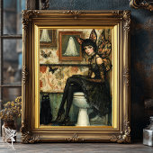  gotische fee op het toilet eigenzinnige Halloween Poster