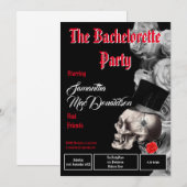 Gotische filmstijl bachelorette party kaart (Voorkant / Achterkant)