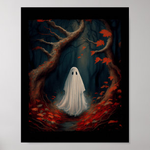 Gotische Floral Halloween Ghost Verloren In De Poster