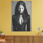 Gotische Fluwelen Gekapte Portret Canvas Afdruk (Insitu (Woonkamer))
