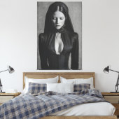 Gotische Fluwelen Gekapte Portret Canvas Afdruk (Insitu (Slaapkamer))