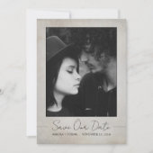 Gotische foto bruiloft Save the Date Kaart (Voorkant)